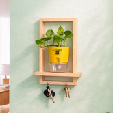 Ecoscapers Wall Planter Shelf with Key Holder