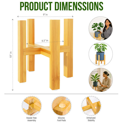 Wooden Stand - Indoor Plant Stand ((Pots & Plants Not Included)