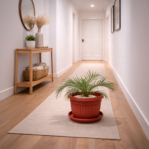 Phoenix Palm in Roma Ribbed Planter
