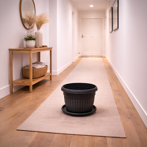 Roma Ribbed Planter with Base Tray – 12