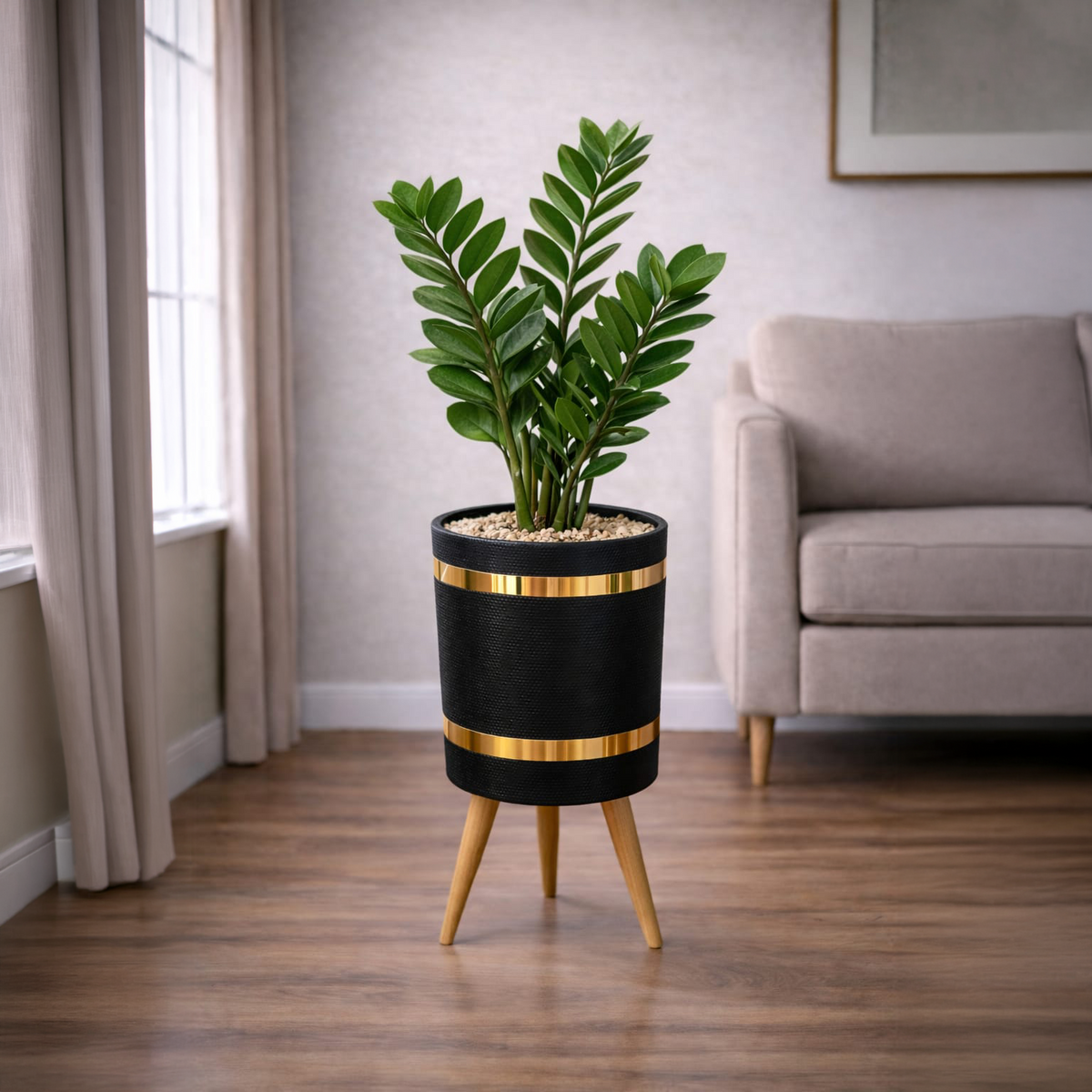 ZZ Green Luxury Stand Planter Combo