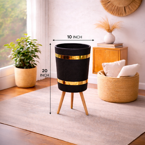 ZZ Black Luxury Stand Planter Combo