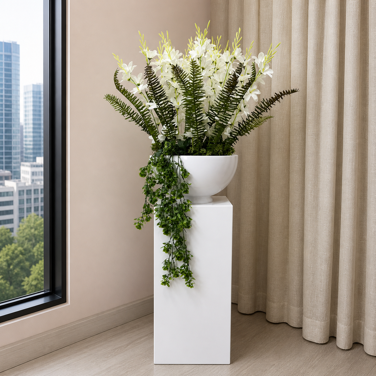 Green Arrangment With Planter