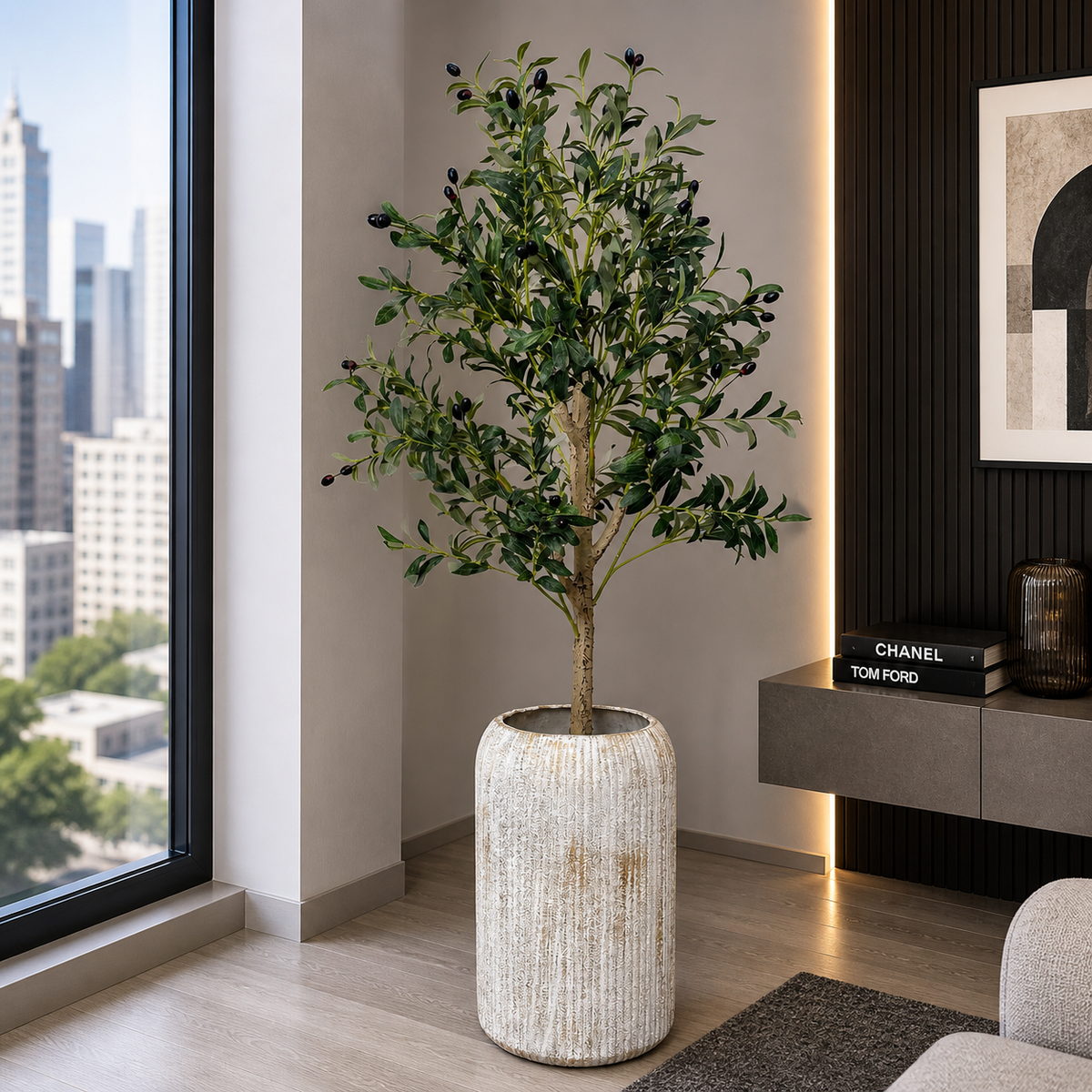 Olive Plant With Planter