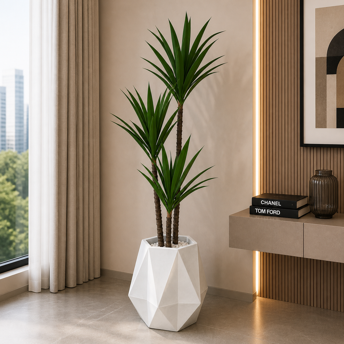 Agave Plant With Planter