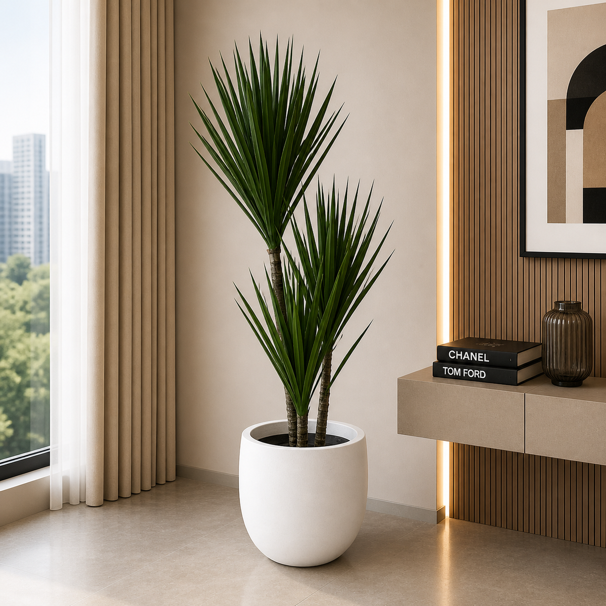 Sisal Faux Tree With Planter