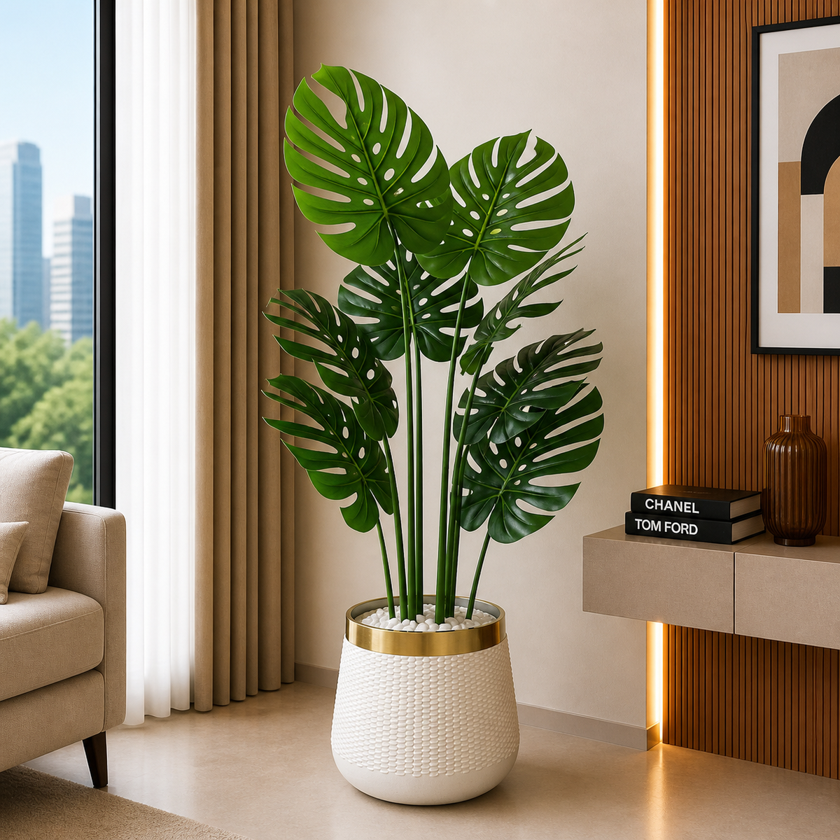 Monstera Plant With Planter