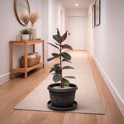 Rubber Plant in Roma Planter