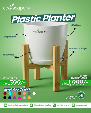 Round XL Plastic Planter