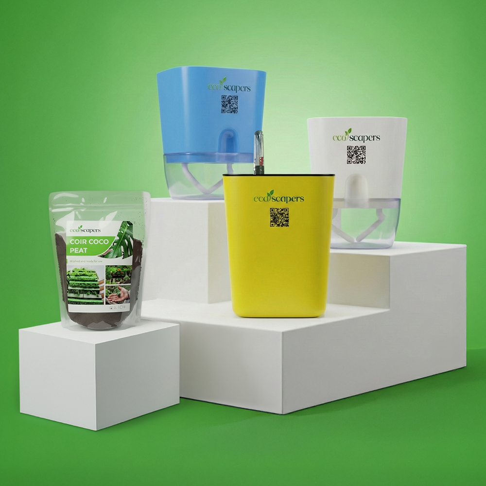 Self Watering Square+Roxtar Pots Combo