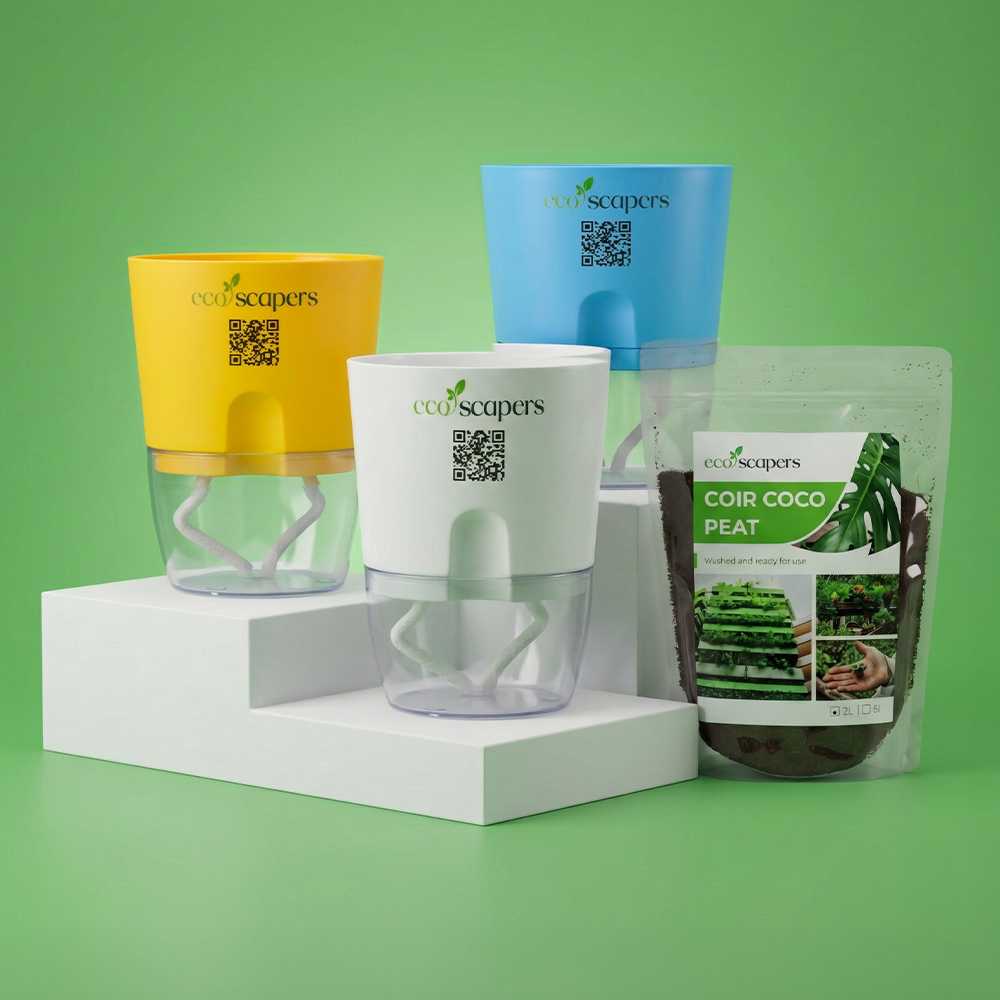 Self Watering Round Pots Combo