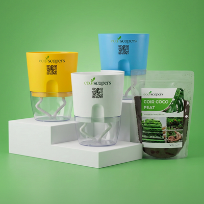 Self Watering Round Pots Combo