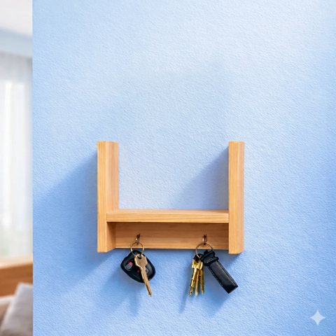 Ecoscapers Wall Planter Shelf with Key Holder