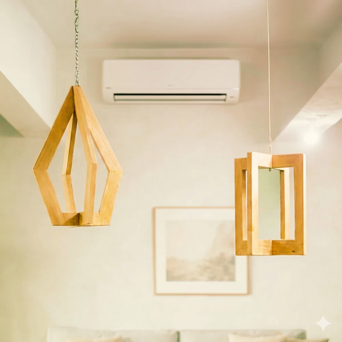 Wooden Hanging Planter Combo