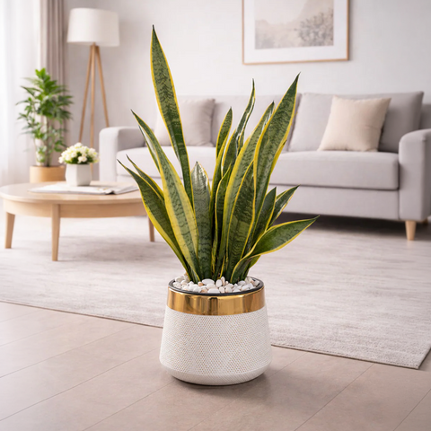 Snake Sansevieria Trifasciata Green & Yellow