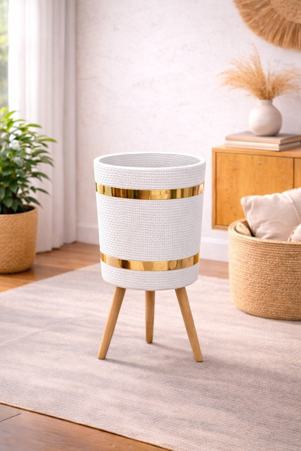 Zen Noir Stand Planter – White Edition