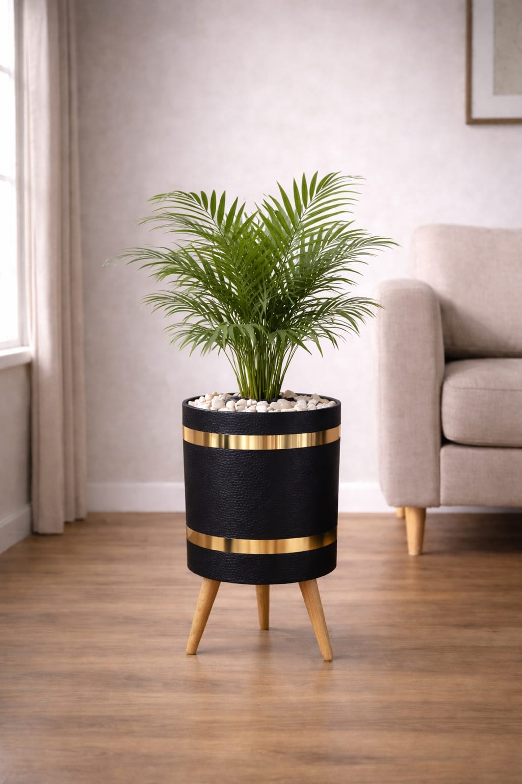 ARECA PALM – Luxury Stand Planter Combo