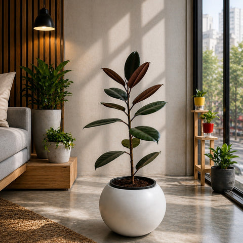 RUBBER PLANT in  Orbix Planter