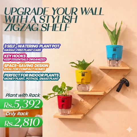 Ecoscapers Zigzag Wall Planter Shelf